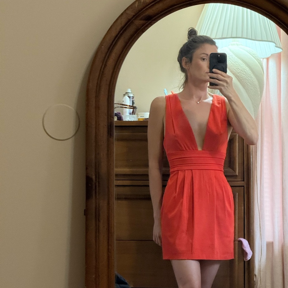Free People Vibrant Red Mini Dress